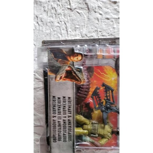 Jurassic World Fallen Kingdom: Mercenary & Ankylosaurus Action Figure Set Roar - Picture 1 of 8